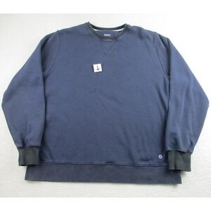 Jambys Sweatshirt Mens XL‎ Navy Crewneck Contrast Green Cuffs Pullover